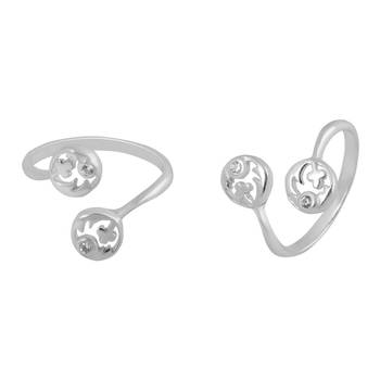 Two Duo Open Toe Ring-TR175 1