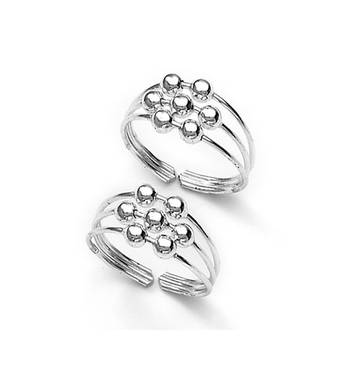 Ball Silver Toe Ring-TR186 1