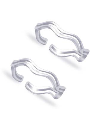 Zig Zag Silver Toe Ring-TR189 1