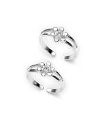 Flower Zircon Toe Ring- TR215