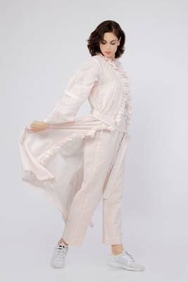 Xenia Ruffled Front Long Jacket 3