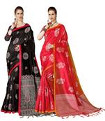 Multicolored Printed Art Silk Saree With Unstitche blouse Piece