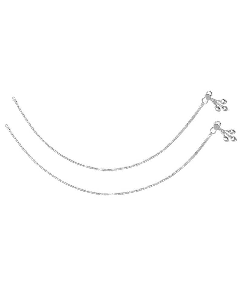 Fox Chain Silver Anklets-ANK078