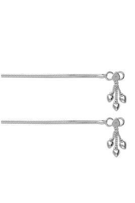Fox Chain Silver Anklets-ANK078 1