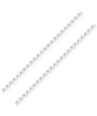 Gleaming Chain Silver Anklets-ANK079 4
