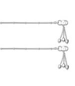 Plain Chain Leaf Charm Sterling Silver Anklets-ANK081