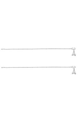 Plain Chain Leaf Charm Sterling Silver Anklets-ANK081 3