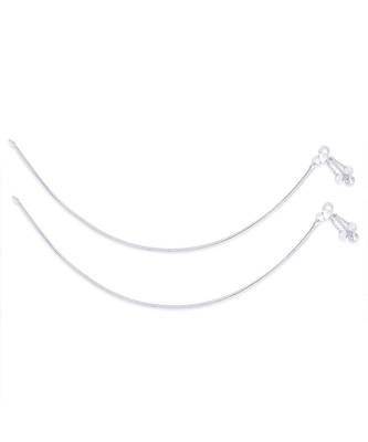 Floral Charm Silver Anklets-ANK082 1