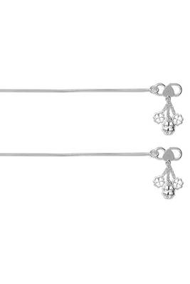 Floral Charm Sterling Silver Payal-ANK083 1