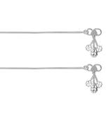 Floral Charm Sterling Silver Payal-ANK083