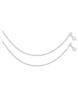 Fine Single Line Silver Anklets-ANK088 3