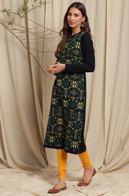 Janasya Women's Multicolor Woolen Kurta 2