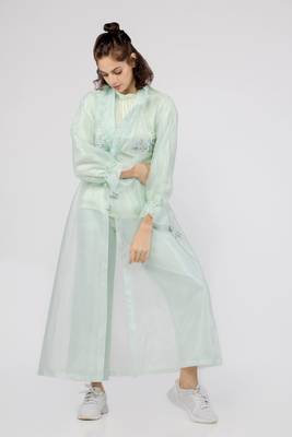 Thea Ruffled Collar Long Jacket 3
