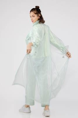 Thea Ruffled Collar Long Jacket 4
