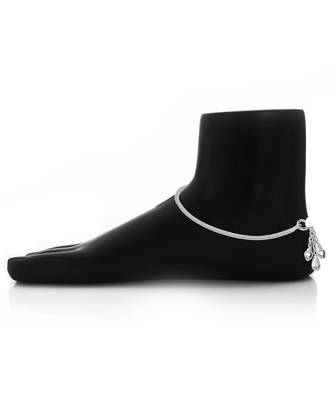 Classic Silver Chain Anklets-ANK089 4