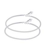 Flexible Sterling Silver Anklets-ANK091