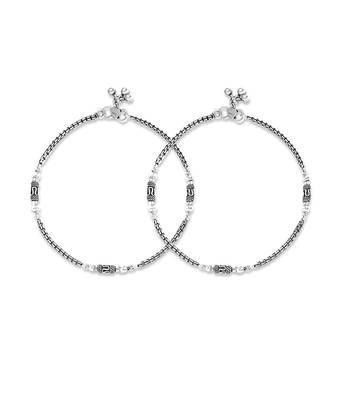 Silver Chain Anklets-ANK099 1