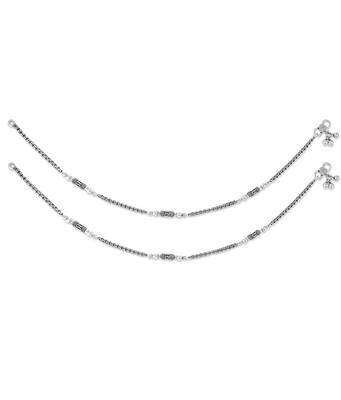 Silver Chain Anklets-ANK099 3
