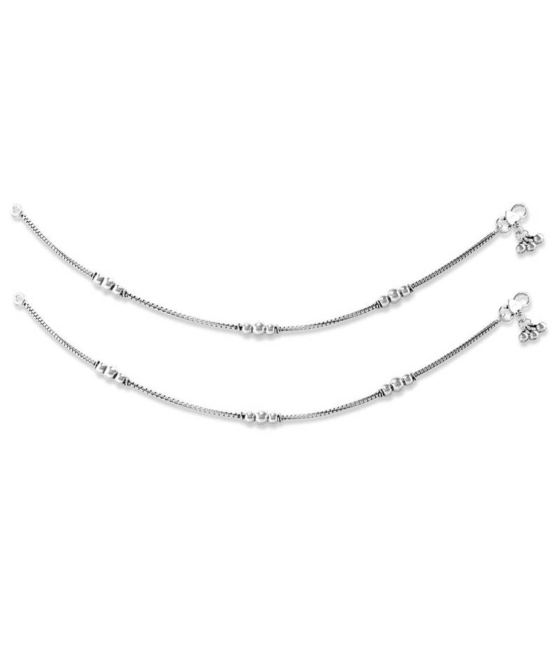 Style Go Silver Anklets-ANK100