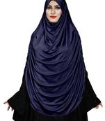 JSDC Women's Outdoor Wear Satin Lycra Plain Long Chaderi Abaya Hijab With Naqab & Frills Style