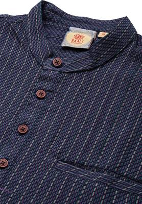 Blue woven pure cotton men-kurtas 5