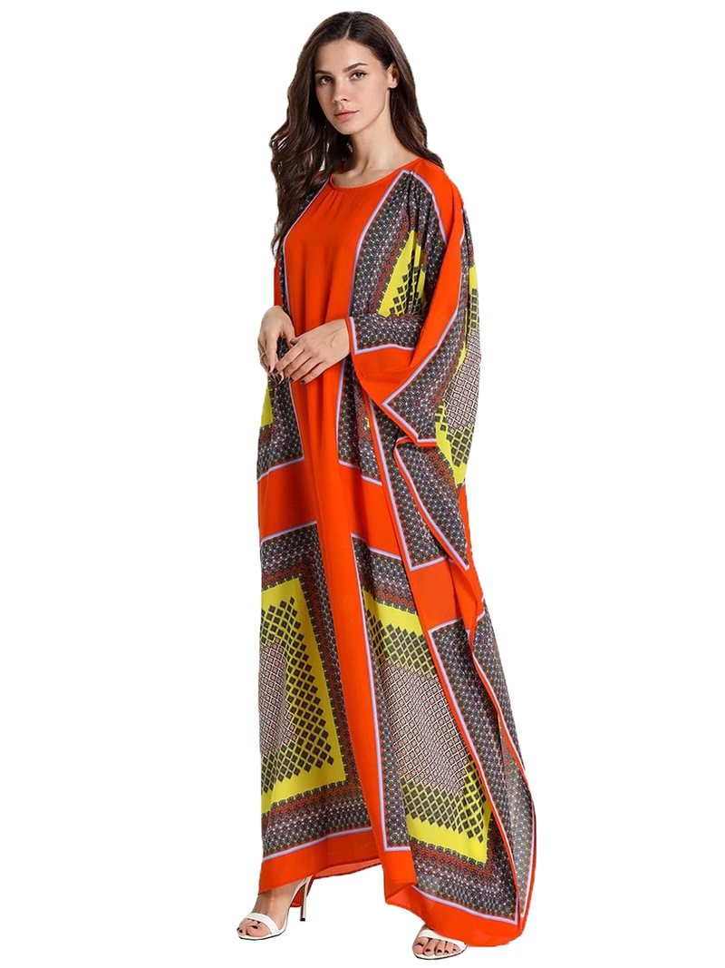 JSDC Women's Party Wear BSY Korean Fabric Bat Wing Style Kaftan