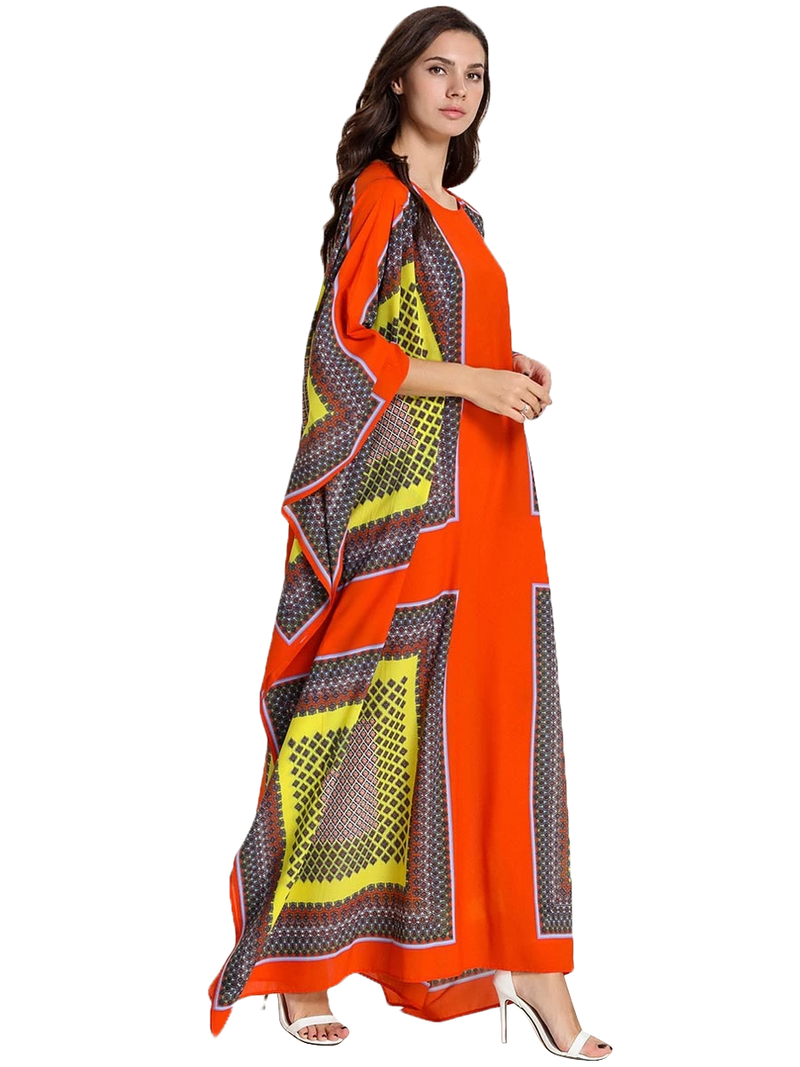 JSDC Women's Party Wear BSY Korean Fabric Bat Wing Style Kaftan