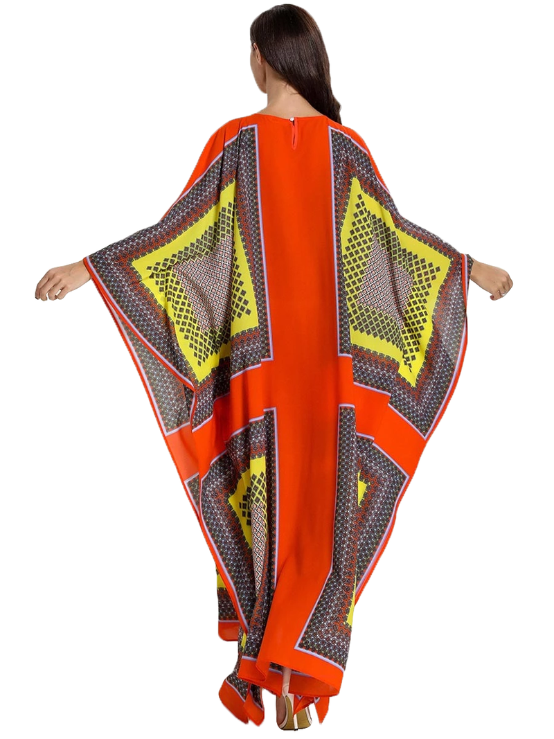 JSDC Women's Party Wear BSY Korean Fabric Bat Wing Style Kaftan