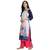 White printed crepe ethnic-kurtis