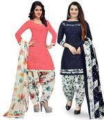 Multicolor printed blended cotton salwar