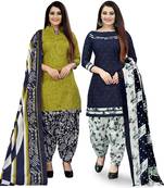 Multicolor printed blended cotton salwar
