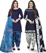 Multicolor printed blended cotton salwar