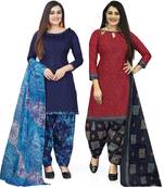 Multicolor printed blended cotton salwar