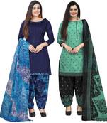 Multicolor printed blended cotton salwar