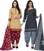 Multicolor printed blended cotton salwar
