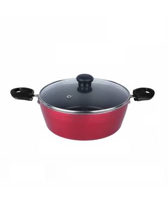 Navrang Jumbo Pan Kadhai 24 cm with Lid (Aluminium, Non-stick) 4