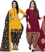 Multicolor printed blended cotton salwar
