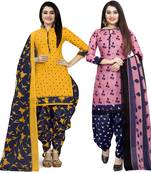 Multicolor printed blended cotton salwar