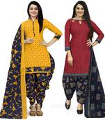 Multicolor printed blended cotton salwar