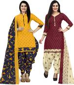 Multicolor printed blended cotton salwar