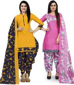 Multicolor printed blended cotton salwar
