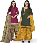 Multicolor printed blended cotton salwar