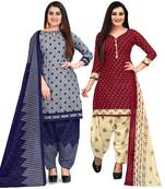 Multicolor printed blended cotton salwar