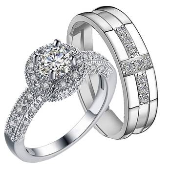 Silver crystal rings 1