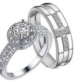 Silver crystal rings