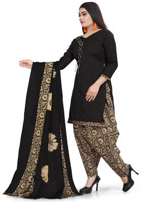 Brown printed blended cotton salwar 4