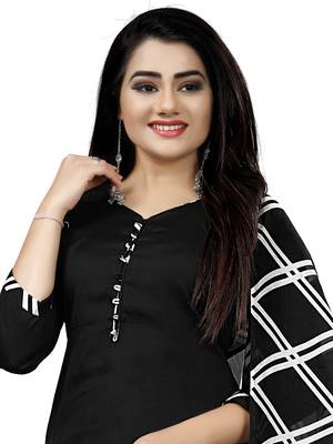 Black printed blended cotton salwar 3