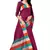 Wine Printed Art Silk Saree With Blouse