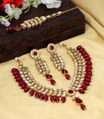 Maroon necklace-sets