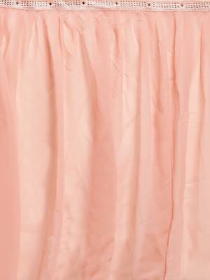 Peach woven faux georgette saree with blouse 3